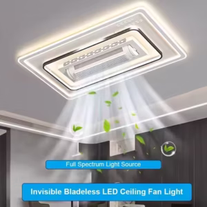 2025 Invisible Bladeless LED Ceiling Fan Light