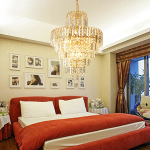 Elegant K9 Crystal Chandelier Gold