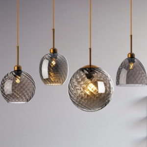 Modern European Glass Stone Pendant Light