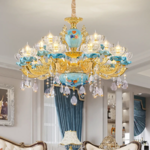 European Crystal Chandelier Duplex Villa