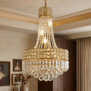 Luxury Gold Empire K9 Crystal Chandelier