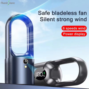 THANKSHARE Bladeless Rechargeable Tower Fan