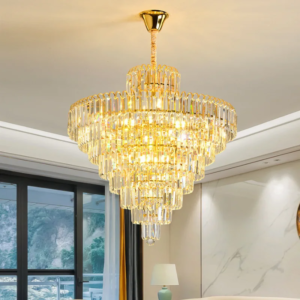 Luxury French Gold Crystal Pendant Chandelier