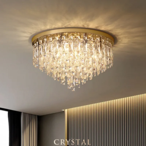 Modern Luxury Crystal LED Pendant Light Gold Silver