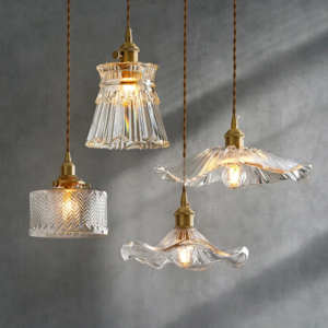 Modern Glass Flower Pendant Light