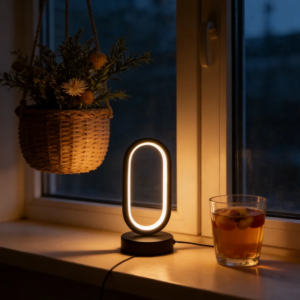 Mini Circular Metal Art Desk Lamp