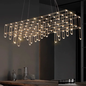 Modern Firefly Linear LED Pendant Light Gold