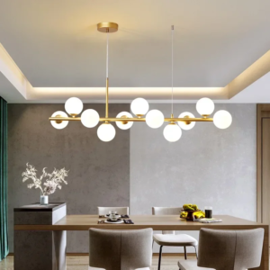 Modern Glass Ball Linear Pendant Light