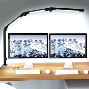 LED Desk Lamp with Clamp Flexible Swing Arm