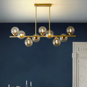 Modern alloy multi-head LED pendant chandelier