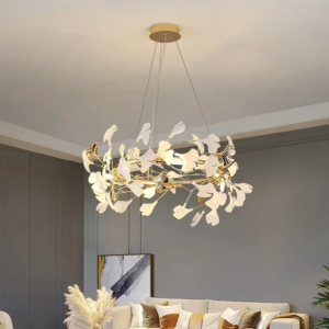 Luxury Ginkgo Leaf LED Chandelier
