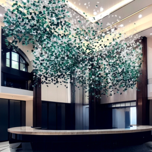 Hotel High Ceiling Glass Art Chandelier