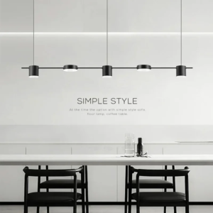 Modern Linear Multi-Head LED Pendant Light Gold
