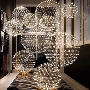 Modern Firework Spark Ball Chandelier
