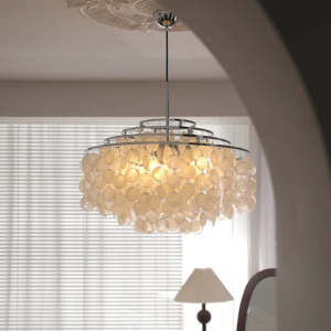 French Romantic Shell Pendant Chandelier