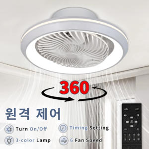 6-Speed Enclosed Circular Fan Light