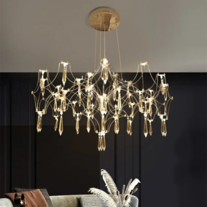 Modern Creative Crystal Pendant Chandelier in chrome