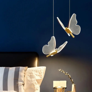 Nordic Butterfly LED Pendant Light for bedside and staircase