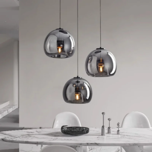 Modern Glass Pendant Light Black