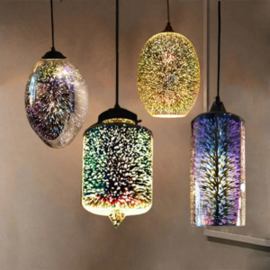 Modern 3D Colored Glass Pendant Light for restaurant and bar