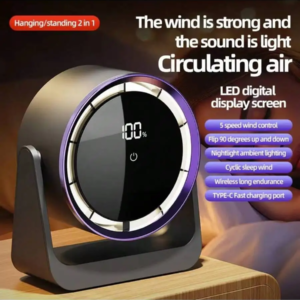 USB Desktop Fan LED Digital Display