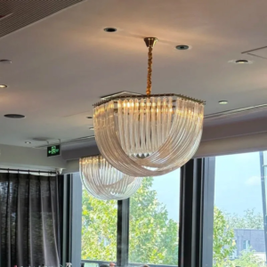 French-Style Retro Crystal Pendant Chandelier