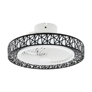 18.5 Inch Contemporary Ceiling Air Circulator with Integrated Illumination