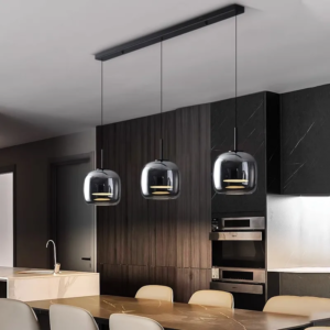 Modern Alloy LED Pendant Light Gold Black