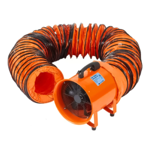 12 Inch Heavy Duty Cylinder Axial Fan with PVC Hose