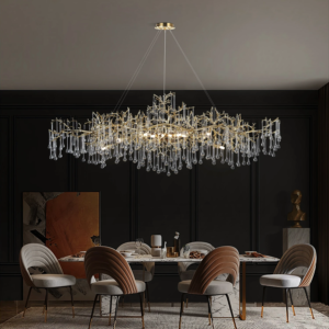 Luxury Gold Crystal Chandelier Vintage