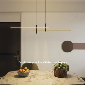 Modern Black Linear LED Spotlight Pendant Light