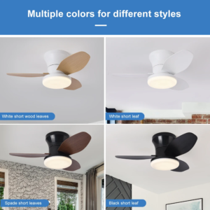 Nordic minimalist ceiling fan light with remote control for bedroom and dining room