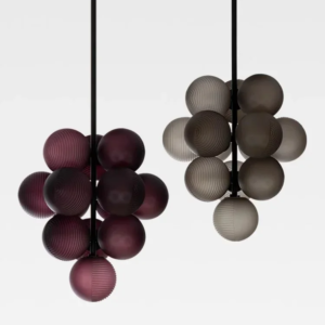 Post-Modern Grape Lamp Purple Ripple Chandelier