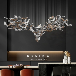 Luxury glass pendant chandelier for dining table and kitchen island