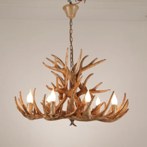 American Retro Deer Horn LED Pendant Light