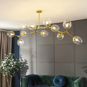 Nordic Lustre Glass Molecule Chandelier