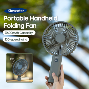 KINSCOTER folding handheld and desktop fan in green
