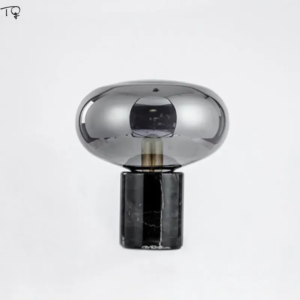 Post-Modern Minimalist Glass Table Lamp with Marble Base