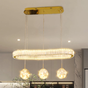 Modern Alloy Linear LED Pendant Light for dining room