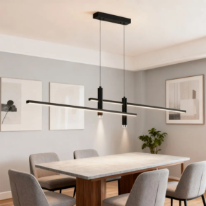DAMIASMIL Modern Linear LED Pendant Light Gold