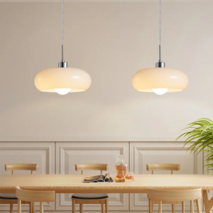 Bauhaus Frosted Glass Pendant Light for Living Room, Bedroom, Study