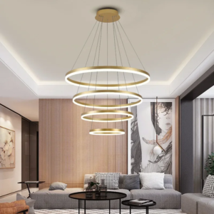 Modern 5 Round Ring LED Ceiling Chandelier