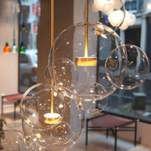 Clear Bubble Chandelier Restaurant Pendant Light