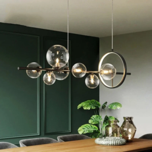 Modern Nordic Black Linear LED Pendant Light