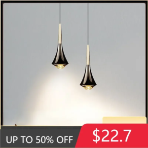 Modern LED Pendant Light Rose Gold Chrome
