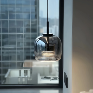 Nordic Minimalist Glass Pendant Light Cognac