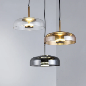 Modern glossy glass pendant light