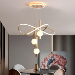 Modern 5-Light Dimmable LED Pendant Chandelier for Dining Room