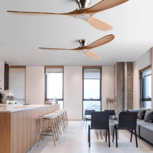 Low Floor Ceiling Fan Wooden Blade DC Motor