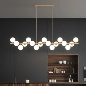 Modern Alloy Multi-Head LED Pendant Light for Living Room